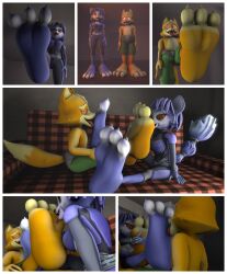 3d animal_ears artist_request feet femsub foot_focus foot_licking foot_worship fox_boy fox_girl fox_mccloud furry huge_feet krystal malesub multiple_subs nintendo non-human_feet sequence spiral_eyes standing_at_attention star_fox symbol_in_eyes tagme tail