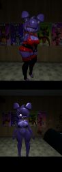  before_and_after bonnie_(fnaf) bottomless breasts bunny_ears bunny_girl clothed femsub five_nights_at_freddy's furry gmod hair_covering_one_eye justachair nude open_mouth pov pov_dom shrunken_irises source_filmmaker topless 
