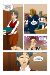  book comic glasses navel sailor_mercury sailor_moon_(series) school_uniform teacher text wadevezecha 
