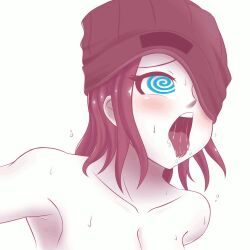  ahegao animated animated_eyes_only animated_gif blush breasts cslucaris drool female_only femsub large_breasts manip may_zedong naughty_face open_mouth rwby short_hair simple_background sleepyowl_(manipper) solo spiral_eyes sweat symbol_in_eyes tongue tongue_out topless white_background 