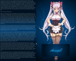 breasts caption caption_only female_only grima180_(manipper) houtengeki large_breasts long_hair maid manip monster_girl purple_hair tech_control text thighhighs