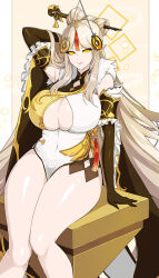 blonde_hair breasts china_dress cleavage coin exposed_chest female_only femsub genshin_impact gloves hairpin happy_trance huge_breasts large_hips lipstick long_hair looking_at_viewer manip misterman4_(manipper) ningguang_(genshin_impact) opera_gloves park_jun_seok pendulum smile tagme