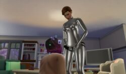 3d ass bodysuit bottomless collar drone femsub graybot hypnotic_accessory nude sims_4 strap-on topless uhohregret