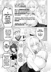  amona_jeane angel angel_girl black_sclera blush breast_expansion breasts clothed demon demon_girl dialogue english_text femsub glasses halo heart horns i'm_dating_a_dark_summoner imp_(idads) l-ko_(idads) large_breasts lavie_(idads) official official_art possession robot robot_girl roni_gardihaus shaoh short_hair sweat text twintails 