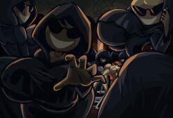 bimbofication blonde_hair cult female_only glasses huge_breasts knick_knack large_breasts multiple_girls noonun sunglasses sunny_miami