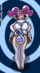 absurdres breasts bulge crossed_eyes female_only femsub gloves headphones inflatable large_breasts manip microphone opera_gloves pink_hair skirt skirt_lift sleepyhead97_(manipper) solo space_channel_5 spiral_eyes symbol_in_eyes thighhighs tomokospringko twintails ulala