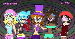 a_hat_in_time adeleine aged_up ahoge alternate_costume amitie beret black_hair blonde_hair blue_eyes blue_hair bow bow_kid bracelet brown_hair choker cleavage collarbone crossover dark_skin dress english_text eyebrows_visible_through_hair eyelashes femsub gloves green_eyes happy_trance hat hat_adult headband heterochromia holding_breasts hypnoscream kirby_(series) large_ass large_breasts long_hair love midriff multiple_subs navel non-binary_sub open_clothes open_mouth pants pride_colors purple_eyes puyo_puyo scars short_hair sig skirt smile spiralwash_eyes subliminal tank_top transgender_identity underboob vest wide_hips yuri