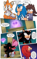 amy_rose bastion_the_hedgehog before_and_after blue_eyes boots brown_eyes brown_hair clothed comic dress echidna_boy eyelashes fox_boy furry gloves green_eyes hedgehog_boy hedgehog_girl knuckles_the_echidna miles_tails_prower multiple_boys perryrat24 purple_eyes red_eyes shadow_the_hedgehog shoes sonic_the_hedgehog sonic_the_hedgehog_(series) text 