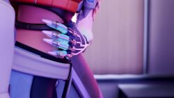  3d animated black_hair blender blonde_hair earrings eye_roll femdom femsub fingering gloves hacking happy_trance hypnotic_screen kaa_eyes lip_biting midriff open_mouth overwatch purple_hair short_hair smile sombra_(overwatch) spanish spiral tech_control text tracer video visor vynil 