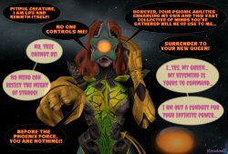 3d alien corruption crossover dc_comics dialogue english_text failed_hypnosis femdom glowing glowing_eyes hypnolordx jean_grey marvel_comics marvel_rivals orange_eyes parasite phoenix_force possession red_hair signature source_filmmaker speech_bubble starro super_hero telepathy text turning_the_tables x-men