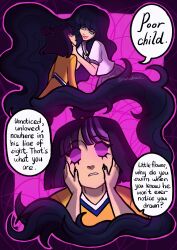 cheerleader femdom femsub hand_on_another's_cheek kaela long_hair long_nails purple_hair randy_cunningham_9th_grade_ninja sorceress_(randy_cunningham_9th_grade_ninja) spiral spiral_eyes symbol_in_eyes tagme text theresa_fowler