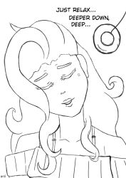 closed_eyes femsub league_of_legends lineart pendulum seraphine stage_hypnosis tagme text 