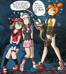  aged_up blue_hair breasts brokenteapot brown_hair coils dawn dialogue disney female_only femsub hat hypnotic_eyes hypnotized_walking kaa kaa_eyes large_breasts long_hair may misty nintendo pokemon pokemon_(anime) pokemon_diamond_pearl_and_platinum pokemon_ruby_sapphire_and_emerald red_hair short_hair snake suspenders text the_jungle_book 