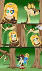 blonde_hair comic dialogue disney femsub happy_trance hypno_ninja kaa kaa_eyes long_hair maria_robotnik shadow_the_hedgehog snake sonic_the_hedgehog_(series) text the_jungle_book