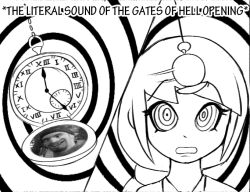 denial failed_hypnosis femsub harvestman_here humor kate_(harvestman_here) large_breasts long_hair maledom pendulum pocket_watch