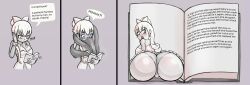  ass ass_focus before_and_after book comic femsub greyscale magicwritings tentacles transformation trapped 