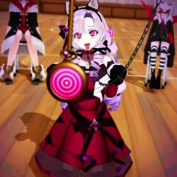  ange_katrina animated bangs boots chains clothed collar confused dog_girl dress drill_hair empty_eyes expressionless fake_animal_ears femsub flat_chest gloves huge_breasts long_hair makaino_ririmu multiple_girls multiple_subs nijisanji panting pendulum pet_play purple_hair red_hair salome_hyakumantenbara sitting spiral spiral_eyes succubus tagme uyunsyu_(manipper) video virtual_youtuber white_hair 