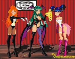  bloom_(winx_club) breasts capcom darkstalkers dazed demon_girl evil_smile expressionless female_only femdom femsub green_hair high_heels hypnotic_kiss hypnotic_spiral kaa_eyes kissing large_breasts magic monster_girl morrigan_aensland multiple_girls multiple_subs musa_(winx_club) naughty_face open_mouth pendulum pocket_watch purple_hair red_hair ring_eyes sigfried028 smile spiral spiral_eyes stage_hypnosis standing standing_at_attention succubus symbol_in_eyes text twintails wings winx_club zombie_walk 