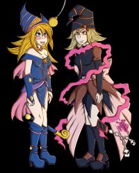 absurdres blonde_hair dark_magician_girl empty_eyes female_only gagaga_girl happy_trance hat necklace open_mouth pendulum pocket_watch smile sonialaerizowo yu-gi-oh!