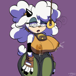  cleavage drool female_only femsub furry heavy_eyelids lactation lanolin_the_sheep large_breasts long_hair milk milking nipples open_mouth pendulum signature simple_background solo sonic_the_hedgehog_(series) spiral_eyes standing thedrawing thick_thighs wet_clothes 