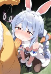 ai_art bunny_ears bunny_girl bunnysuit hololive pekora_usada pendulum spiral_eyes