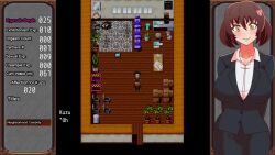 animated black_hair breast_grab breasts brown_eyes brown_hair dark_skin empty_eyes femsub groping huge_breasts hypnosis_academy:_the_hypnosis_trap_and_the_married_teacher jacket love maledom massage short_hair skirt sound teacher tracksuit video video_game yellow_eyes