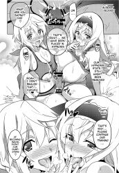  aware cecilia_alcott charlotte_dunois comic corruption cum_in_pussy dialogue drool empty_eyes english_text fellatio femsub greyscale hard_translated heart_eyes huge_breasts infinite_stratos kissing lactation maledom monochrome sex speech_bubble swimsuit tagme takeda_hiromitsu tech_control text tongue_out translated visor wet 