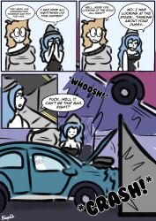  blue_hair brain_dead_retail_(series) brain_drain chloe_(kilroylucy18) comic hat humor kilroylucy18 naked_apron nessi_(kilroylucy18) original tagme text 