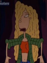  animated animated_gif blonde_hair breasts dazed debbie_thornberry femsub flame hair_covering_one_eye hypnotic_audio hypnotic_music instrument klasky_csupo long_hair maledom midriff nickelodeon open_mouth screencast the_wild_thornberries 