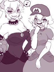 bowsette breasts cappy cleavage crown earrings empty_eyes female_only femsub gloves happy_trance horns jewelry large_breasts long_hair mustache new_super_mario_bros._u_deluxe nintendo opera_gloves possession princess princess_peach reia studded_collar super_crown super_mario_bros. super_mario_odyssey
