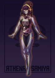 athena_asamiya aura barefoot breasts capcom corruption english_text eye_color_change femsub floating levitation psycho_soldier purple_hair robotization seth_(street_fighter) short_hair street_fighter tagme text victoriamikoto yellow_eyes