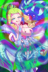  alternate_costume ambiguous_pov androgynous_dom androgynous_sub bare_shoulders black_sclera blonde_hair breasts corruption femdom hypnotic_tentacle looking_at_viewer malamar mega_malamar multicolored_eyes nathaniel_opi nintendo pokeball pokemon pokemon_(creature) pokemon_legends_z-a pokemon_x_and_y pov pov_sub serena smile smug spiral tentacles tongue tongue_out 