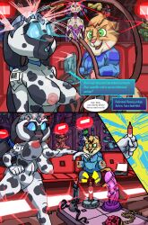 barcode body_control bondage brain_injection bunny_girl comic dialogue drone dronification femsub furry large_breasts maledom multiple_girls sex_toy smagadoodle tech_control