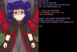  corruption femsub fire_emblem fire_emblem_the_sacred_stones hypnotic_eyes myrrh_(fire_emblem) nasicampur32 nintendo purple_hair text 