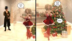 3d christmas comic dialogue femsub hexxet lucine_kalington maledom office_party text