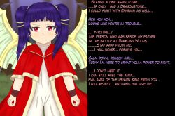  corruption femsub fire_emblem fire_emblem_the_sacred_stones hypnotic_eyes myrrh_(fire_emblem) nasicampur32 nintendo purple_hair text 