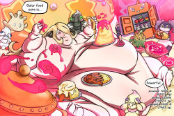 cynthia extrabaggageclaim fat food hypnotic_food nintendo pokemon ssbbw weight_gain