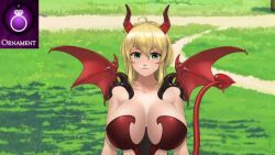 accidental_hypnosis blonde_hair changer_(character) chien_vietnam demon_girl femsub green_eyes horns hypnovember large_breasts video virtual_youtuber voice_acted