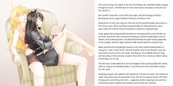  black_hair blake_belladonna blonde_hair caption consensual drool female_only inu0831 litter_(manipper) long_hair manip multiple_girls open_mouth rwby text wholesome yang_xiao_long yuri 
