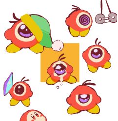 coin cyclops hat kirby_(series) nintendo pendulum purano7 ring_eyes tears waddle_dee waddle_doo