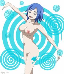  animated animated_gif blue_hair bottomless breasts cleavage fairy_tail female_only femdom femsub happy_trance hypnosex_(manipper) juvia_loxar large_breasts long_hair manip nude seizure_warning smile spiral spiral_eyes symbol_in_eyes topless 
