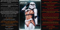  altered_perception bottomless breasts clothed_exposure corruption enemy_conversion erect_nipples female_only femsub garter_belt garter_straps gloves happy_trance jjmayoboy_(manipper) maledom manip pussy star_wars stormtrooper tagme tech_control text themaestronoob thick_thighs topless 