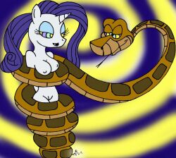 bottomless breasts coils curly_hair disney femsub happy_trance horse_girl hypnotic_eyes kaa kaa_eyes large_breasts lol20 long_hair my_little_pony nipples nude open_mouth pegasus_girl purple_hair pussy rarity smile snake spiral_eyes symbol_in_eyes the_jungle_book tongue tongue_out topless wings