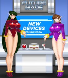  bluebullpen bodysuit boots bow brown_eyes brown_hair cameltoe crossover erect_nipples fembot femdom femsub glowing_eyes green_hair hair_ribbon happy_trance high_heels huge_breasts hypnotic_accessory kasumi_tendo leotard long_hair ranma_1/2 red_eyes robot_girl robotic_trance sailor_moon_(series) sailor_pluto single_hair_bun story tan_skin tech_control 