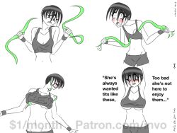 before_and_after brain_injection breast_expansion breasts femsub green_eyes intorsus_volo narancia_from_jojo original parasite possession short_hair text watermark worm