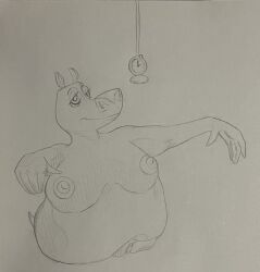  animal_ears bare_breasts bare_shoulders bbw dalty dreamworks eyelashes femsub furry gloria_the_hippopotamus greyscale happy_trance hippo_girl large_breasts madagascar navel nipples pocket_watch pussy sketch smile solo spiral_eyes symbol_in_eyes tagme tail traditional 