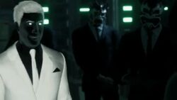  3d animated animated_gif business_suit corruption glowing glowing_eyes inverted_colors male_only maledom malesub marvel_comics mister_negative spider-man_(series) spoilers super_hero transformation 