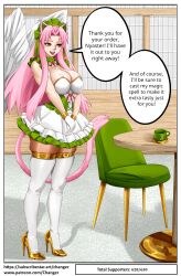  angel_girl cat_ears cat_girl female_only femsub long_hair maid_headdress original pink_hair serena_(goldnightangel) sixmi34 wings 