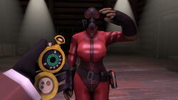  3d animated animated_gif body_control breasts clothed expressionless femsub gas_mask large_breasts latex pov pov_dom pyro_(team_fortress_2) remote_control saluting seamless source_filmmaker standing standing_at_attention team_fortress_2 tech_control 