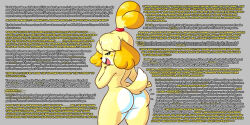 animal_crossing bat54_(manipper) bed blonde_hair blush bottomless breasts caption dog_girl female_only femdom finger_to_mouth furry happy_trance hypnotic_paralysis iamaneagle isabelle_(animal_crossing) male_pov manip nintendo nude panties pov pov_sub short_hair smile text topless underwear yandere 